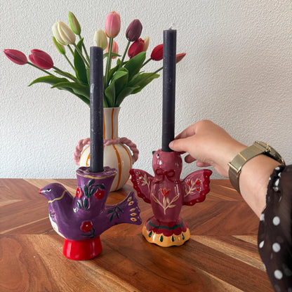 Dove - Vogelkandelaar met dinerkaars